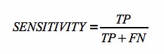 An equation for sensitivity
